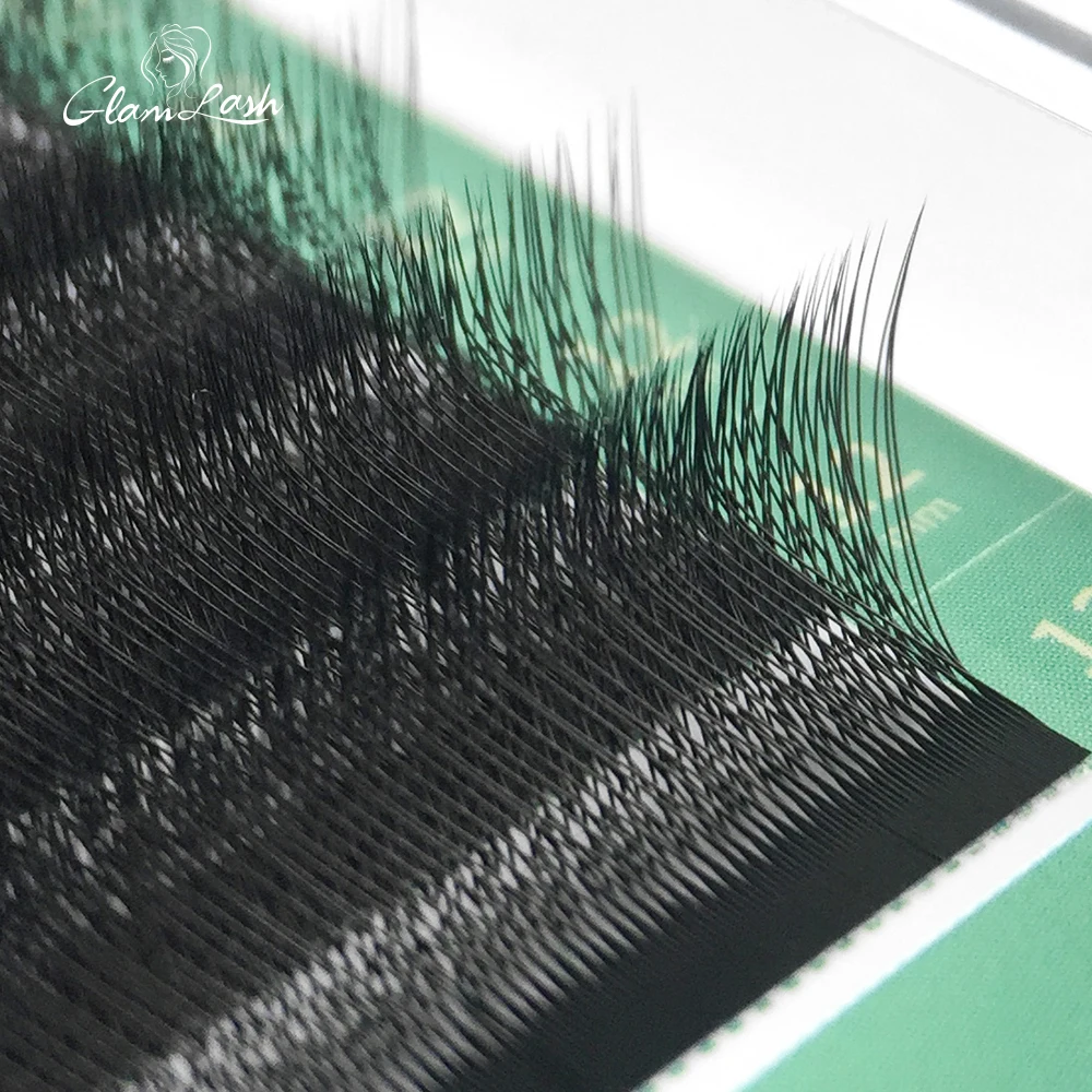 Eyelash Extension Human Hair - GLAMLASH 4D W-förmige Wimpernverlängerung, vorgefertigte Volumen-Fächerwimpern,