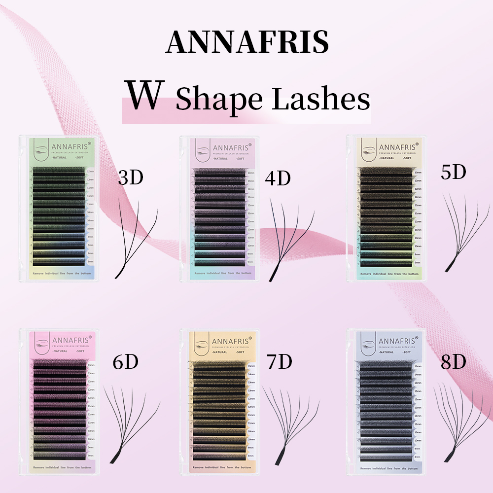 Eyelash Extension For Asian Eyes - ANNAFRIS Vorgefertigter Volumenfächer YY 3D 4D