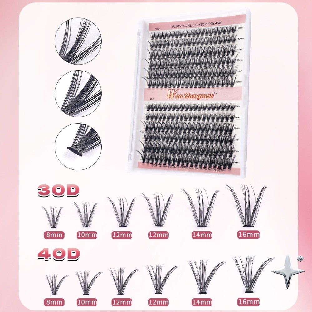 Eyelash Extension Natural Look - 8-16mm Lange Künstliche Wimpern zum Kleben
