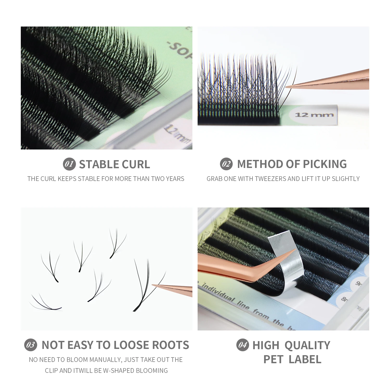 ANNAFRIS 3D W Dreikern-Wimpern – Eyelash Extension Human Hair Bewertung und Preis
